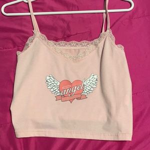 pink tank top